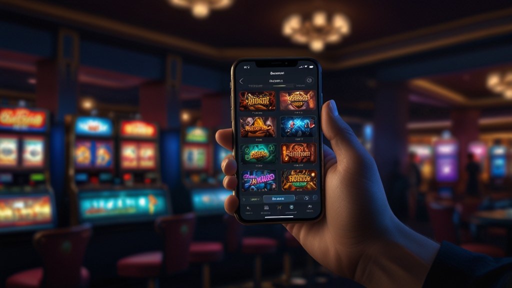 Mobile App mit übersichtlichen Funktionen im Casino-Setting